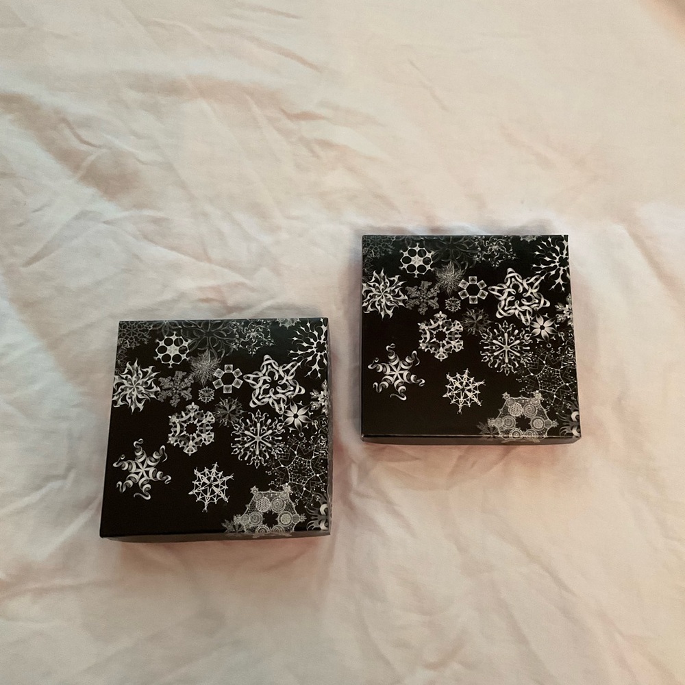 2 Saks Fifth Avenue Boxes 5 1/2  x 5 1/2 inches